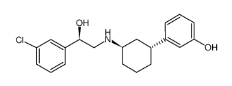 (1R)-1-(3-chlorophenyl)-2-[(1R,3R)-3-(3-hydroxyphenyl)cyclohexylamino]ethanol Structure