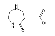 hexahydro-(5H)-1,4-diazepine-5-one acetic acid salt结构式