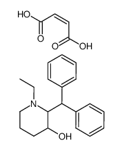 2-benzhydryl-1-ethyl-piperidin-3-ol, but-2-enedioic acid Structure