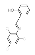 6-[[(2,4,6-trichlorophenyl)amino]methylidene]cyclohexa-2,4-dien-1-one structure