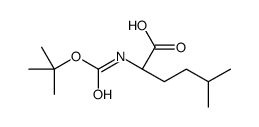 (R)-2-(tert-butoxycarbonylamino)-5-methylhexanoic acid Structure