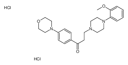 3-[4-(2-methoxyphenyl)piperazin-1-yl]-1-(4-morpholin-4-ylphenyl)propan-1-one,dihydrochloride结构式