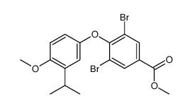 3,5-dibromo-4-(3-isopropyl-4-methoxy-phenoxy)benzoic acid methyl ester结构式