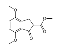 methyl 4,7-dimethoxy-1-oxo-2,3-dihydro-1H-indene-2-carboxylate Structure