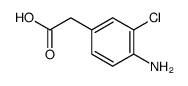 4-amino-3-chlorobenzeneacetic acid结构式