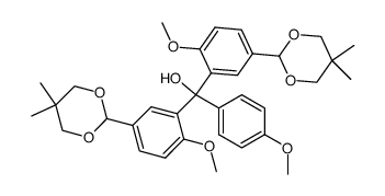 5-(5,5-Dimethyl-1,3-dioxan-2-yl)-α-[5-(5,5-dimethyl-1,3-dioxan-2-yl)-2-Methoxyphenyl]-2-Methoxy-α-(4-Methoxyphenyl)benzeneMethanol结构式