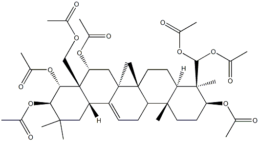 5α-Olean-12-ene-3β,16α,21β,22α,24,24,28-heptol heptaacetate Structure