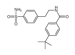 4-tert-butyl-N-[2-(4-sulfamoylphenyl)ethyl]benzamide结构式