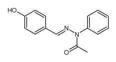 acetic acid-[(4-hydroxy-benzylidene)-phenyl-hydrazide] Structure