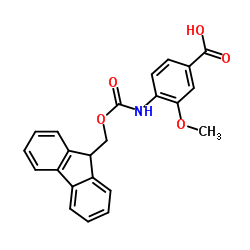 4-{[(9H-Fluoren-9-ylmethoxy)carbonyl]amino}-3-methoxybenzoic acid Structure