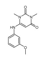 6-(3-methoxy-anilino)-1,3-dimethyl-1H-pyrimidine-2,4-dione结构式