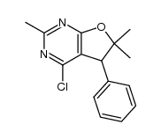 4-chloro-2,6,6-trimethyl-5-phenyl-5,6-dihydro-furo[2,3-d]pyrimidine结构式