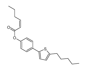 [4-(5-pentylthiophen-2-yl)phenyl] hex-2-enoate Structure
