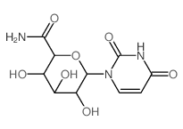 Glucopyranuronamide,1-deoxy-1-(3,4-dihydro-2,4-dioxo-1(2H)-pyrimidinyl)-, b-D- (8CI) Structure