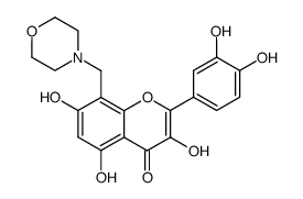 2-(3,4-dihydroxyphenyl)-3,5,7-trihydroxy-8-(morpholinomethyl)-4H-chromen-4-one Structure