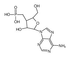 [(2S,3S,4R,5R)-5-(6-aminopurin-9-yl)-4-hydroxy-2-(hydroxymethyl)oxolan-3-yl]methylphosphonic acid结构式
