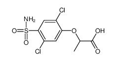 ALPHA-(2,5-DICHLORO-4-AMINOSULFONYLPHENOXY)PROPIONICACID结构式