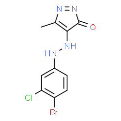 4-[(4-bromo-3-chlorophenyl)hydrazono]-5-methyl-2,4-dihydro-3H-pyrazol-3-one Structure