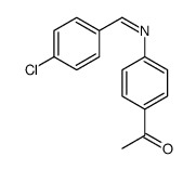 1-[4-[(4-chlorophenyl)methylideneamino]phenyl]ethanone structure