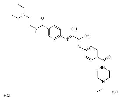 2-[[4-[[2-[4-[2-(diethylazaniumyl)ethylcarbamoyl]anilino]-2-oxoacetyl]amino]benzoyl]amino]ethyl-diethylazanium,dichloride Structure