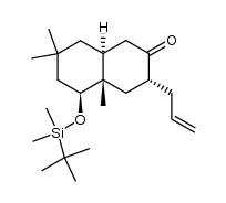 (3R,4aS,5S)-3-allyl-5-{[tert-butyl(dimethyl)silyl]oxy}-4a,7,7-trimethyloctahydro-2(1H)-naphthalenone Structure