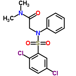 2-([(2,5-DICHLOROPHENYL)SULFONYL]ANILINO)-N,N-DIMETHYLACETAMIDE结构式