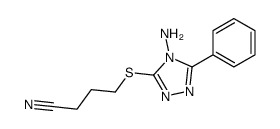 4-[(4-amino-5-phenyl-1,2,4-triazol-3-yl)sulfanyl]butanenitrile结构式