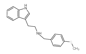 2-(1H-indol-3-yl)-N-[(4-methylsulfanylphenyl)methyl]ethanamine结构式