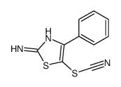 (2-amino-4-phenyl-1,3-thiazol-5-yl) thiocyanate结构式