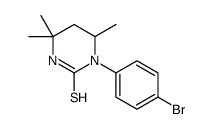 1-(4-bromophenyl)-4,4,6-trimethyl-1,3-diazinane-2-thione结构式