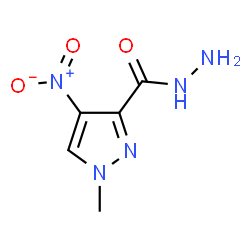 1-甲基-4-硝基-1H-吡唑-3-甲酰肼结构式