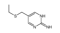 2-Pyrimidinamine, 5-[(ethylthio)methyl]- (9CI) structure