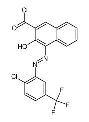 4-(2-chloro-5-trifluoromethyl-phenylazo)-3-hydroxy-[2]naphthoyl chloride结构式