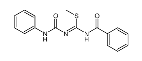 N-Benzoyl-N'-phenylaminocarbonylcarbamimidothioic acid S-methyl ester Structure
