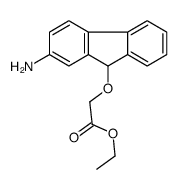 ethyl 2-[(2-amino-9H-fluoren-9-yl)oxy]acetate结构式