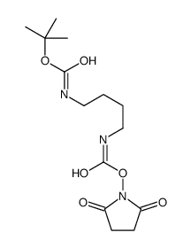 tert-butyl N-[4-[(2,5-dioxopyrrolidin-1-yl)oxycarbonylamino]butyl]carbamate结构式