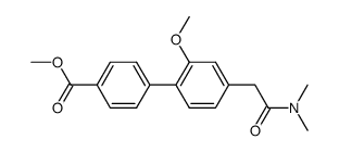 4'-dimethylcarbamoylmethyl-2'-methoxybiphenyl-4-carboxylic acid methyl ester Structure