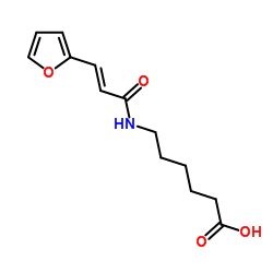 6-{[(2E)-3-(2-Furyl)-2-propenoyl]amino}hexanoic acid结构式