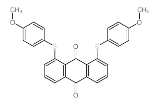 1,8-bis[(4-methoxyphenyl)sulfanyl]anthracene-9,10-dione结构式