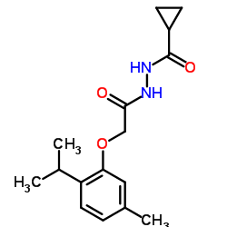 N'-[(2-Isopropyl-5-methylphenoxy)acetyl]cyclopropanecarbohydrazide结构式