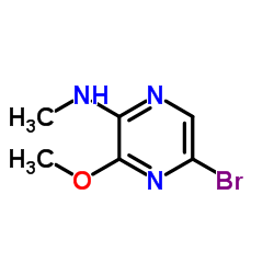 5-Bromo-3-methoxy-N-methyl-2-pyrazinamine结构式