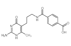 4-[3-(2-amino-4-methyl-6-oxo-3H-pyrimidin-5-yl)propylcarbamoyl]benzoic acid结构式