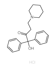 1-hydroxy-1,1-diphenyl-4-(1-piperidyl)butan-2-one结构式
