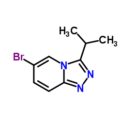 6-溴-3-异丙基-[1,2,4]三唑并[4,3-a]吡啶结构式