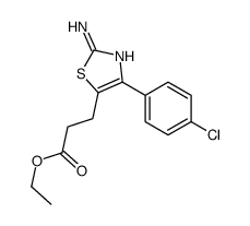 ethyl 3-[2-amino-4-(4-chlorophenyl)-1,3-thiazol-5-yl]propanoate结构式