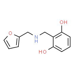 1,3-Benzenediol, 2-[[(2-furanylmethyl)amino]methyl]- (9CI) structure