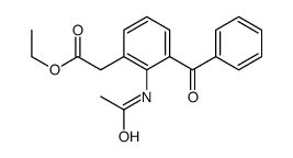 ethyl 2-(2-acetamido-3-benzoylphenyl)acetate结构式