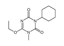 3-cyclohexyl-6-ethoxy-1-methyl-1,3,5-triazine-2,4-dione结构式