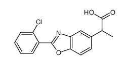 2-[2-(2-chlorophenyl)-1,3-benzoxazol-5-yl]propanoic acid结构式