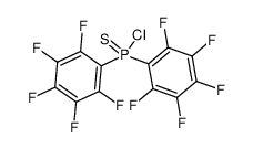 Bis(pentafluorophenyl)chlorophosphine sulfide structure